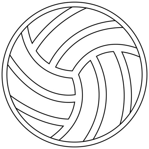 Volleyball Emoji Coloring Page